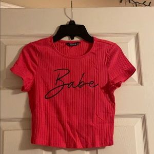 “Babe” Crop top